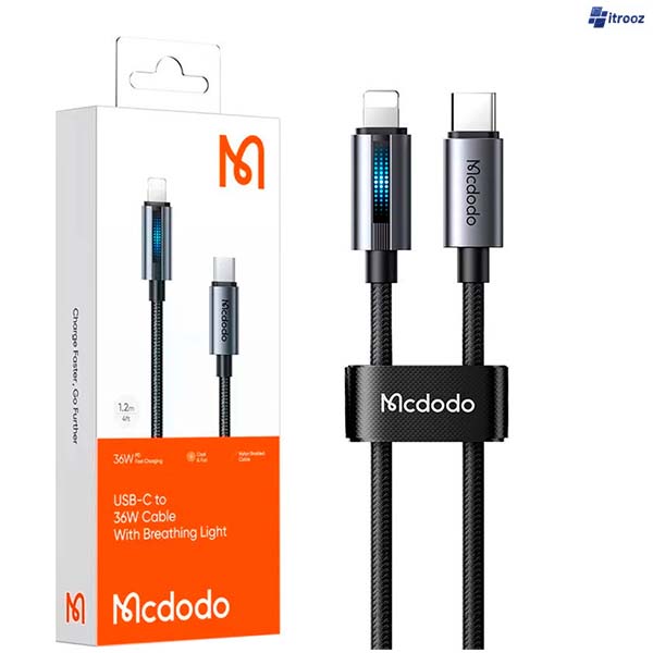 کابل شارژ36 واتی آیفون تایپ سی به لاتنینگ Mcdodo CA-571