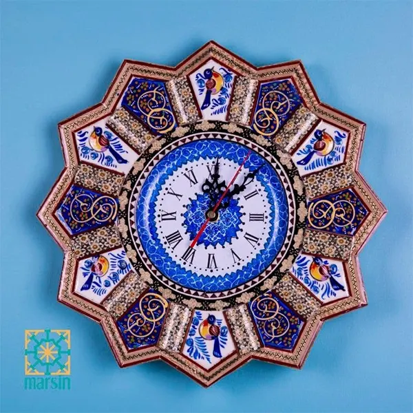 ساعت دیواری خاتم کاری کد 56