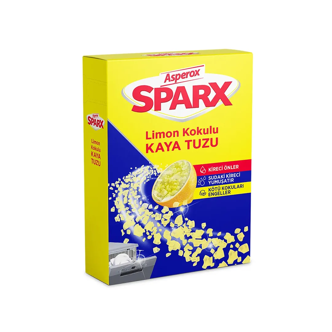نمک ماشین ظرفشویی آسپروکس مدل Sparx با رایحه لیمو وزن 1.5 کیلوگرم - پاکینو