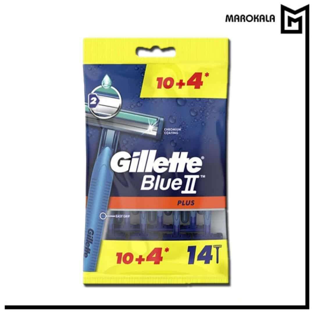 خودتراش ژیلت مدل Blue 2 Plus بسته 14 عددی(قیمت عمده با افزایش تعداد خرید کالا) - ماروکالا، فروش عمده محصولات آرایشی و بهداشتی
