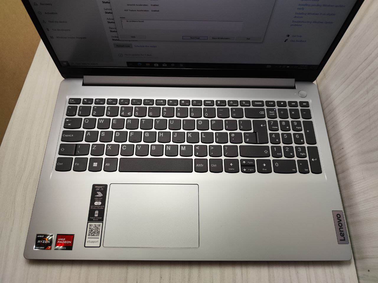 لپ تاپ استوک لنوو 15.6 اینچ Ideapad82KB Ryzen 7-5700u FULL HD — تصویر ۵