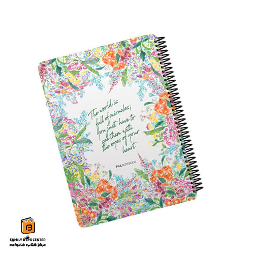 دفتر خط دار 100 برگ طرح Flowers پیل (PILL)