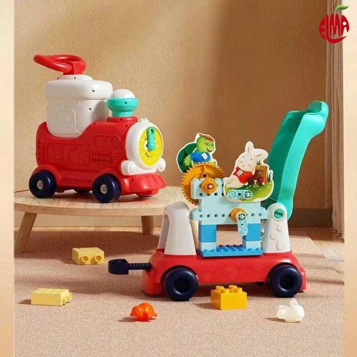 واکر موزیکال چند کاره طرح قطار E8990 هولی تویز Huile Toys — تصویر ۵