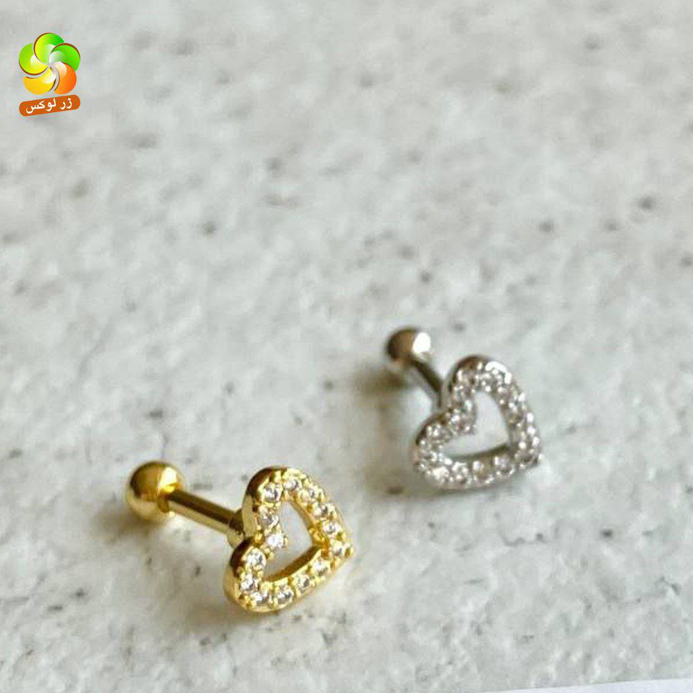 پیرسینگ برای یک گوش مدل قلب — تصویر ۲