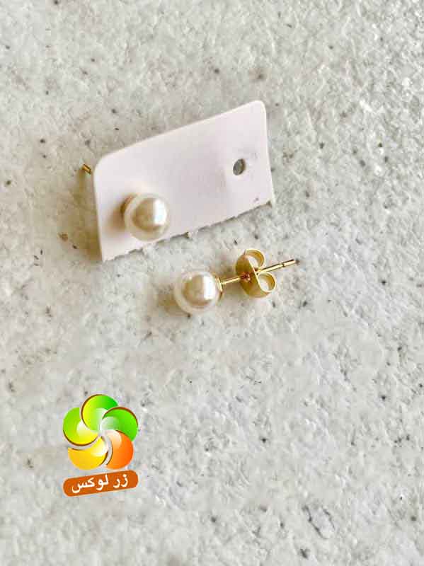 گوشواره مدل میخی مروارید — تصویر ۲