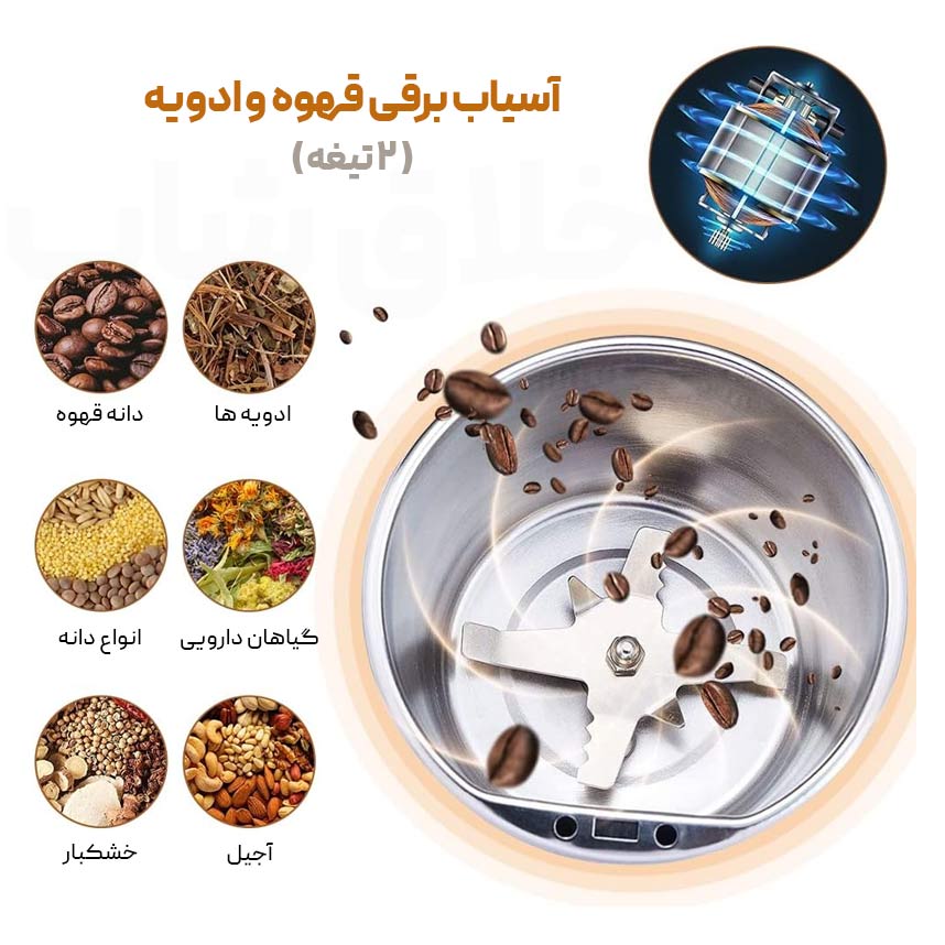 آسیاب برقی قهوه و ادویه 2 تیغه — تصویر ۳