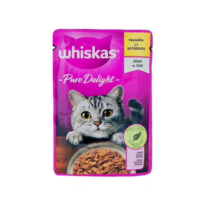 پوچ گربه ویسکاس مدل Pure Delight با طعم مرغ وزن 85 گرم