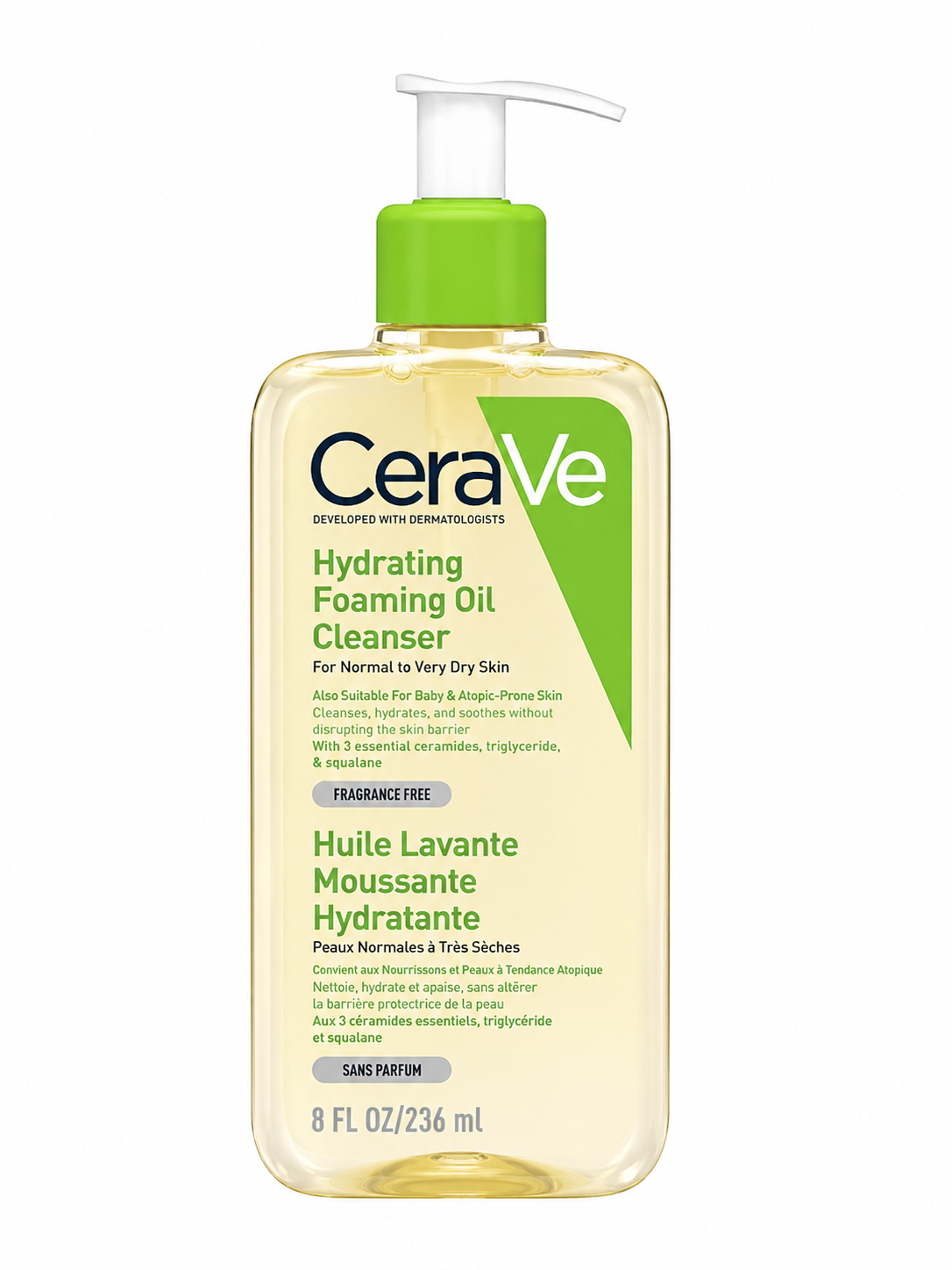 ژل شستشوی روغنی آبرسان سراوی Hydrating Foaming Oil Cleanser حجم 236 میل — تصویر ۲