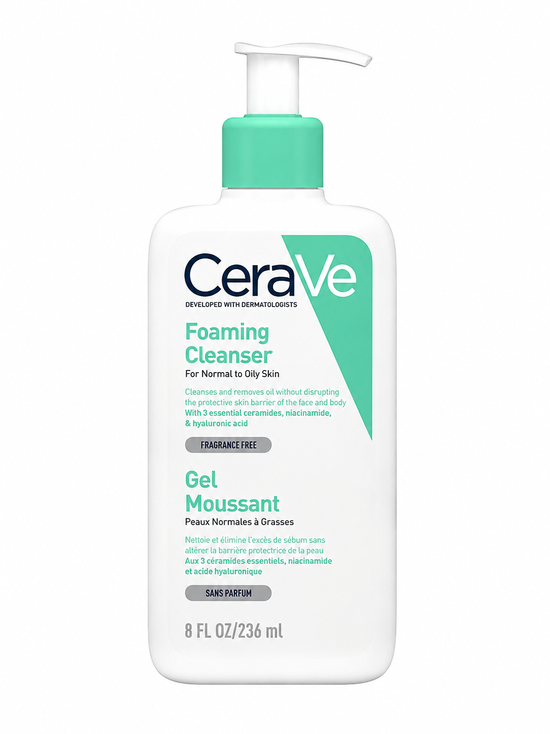 ژل شستشوی فومینگ سراوی پوست نرمال تا چرب Foaming Cleanser حجم 236 میل — تصویر ۲