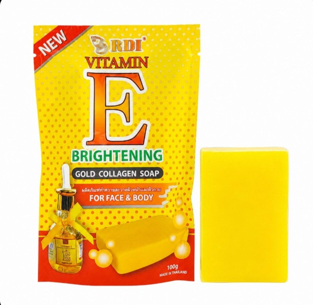 صابون ویتامین E تایلندی روشن کننده مدل Gold Collagen حجم ۱۰۰گرم