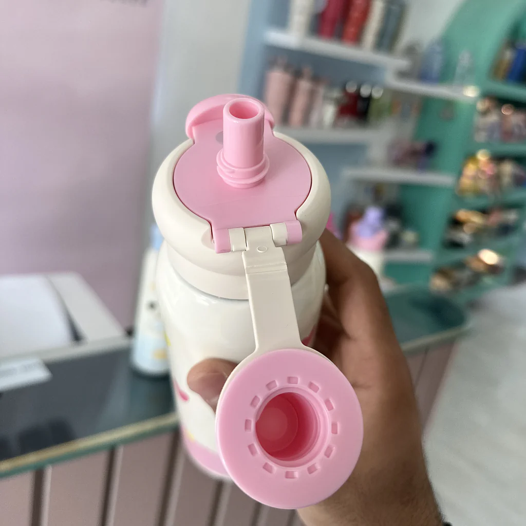 قمقمه کودک استیل 600 میل طرح حیوانات — تصویر ۴