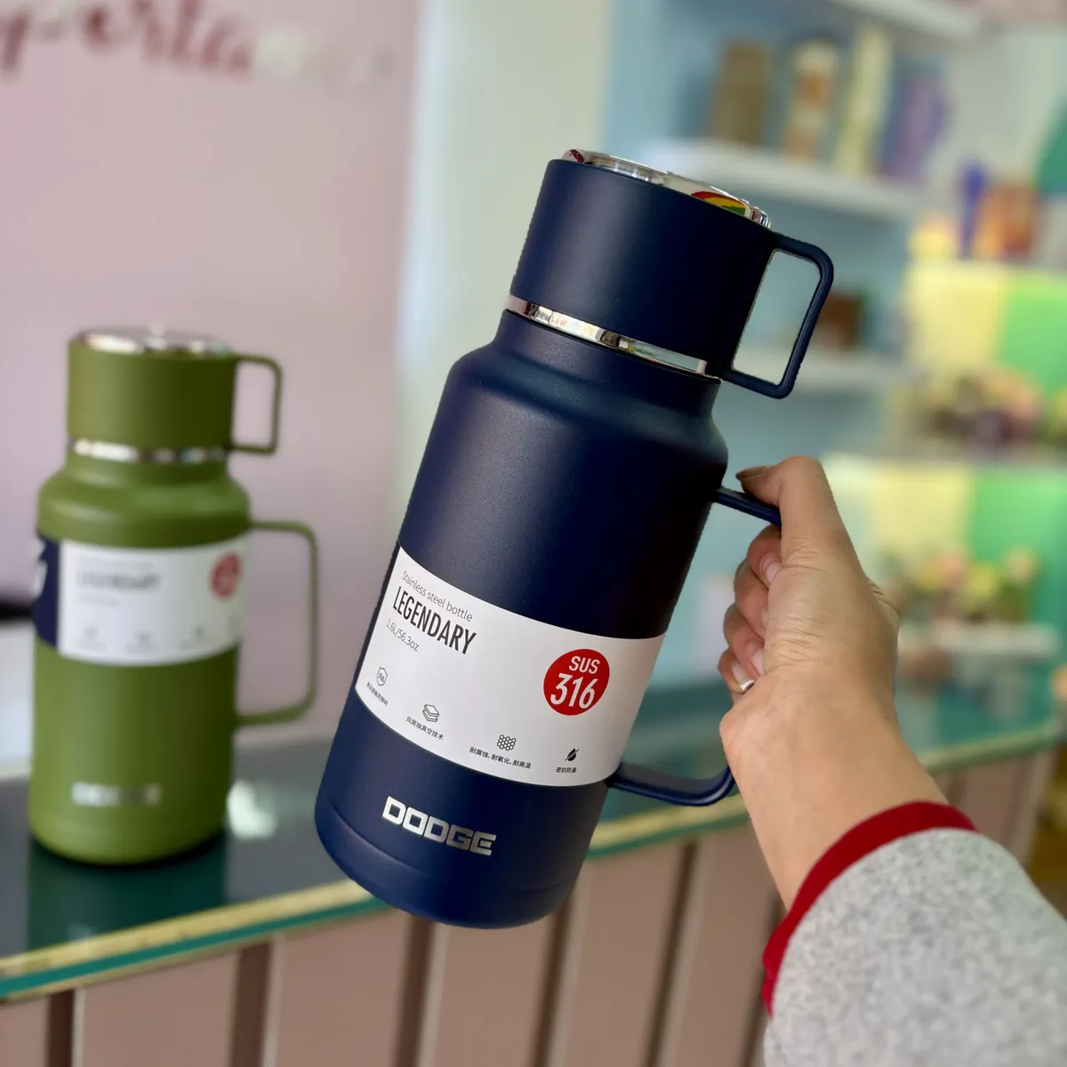 فلاسک کوهنوردی استیل دودج DODGE 1600 ml — تصویر ۷