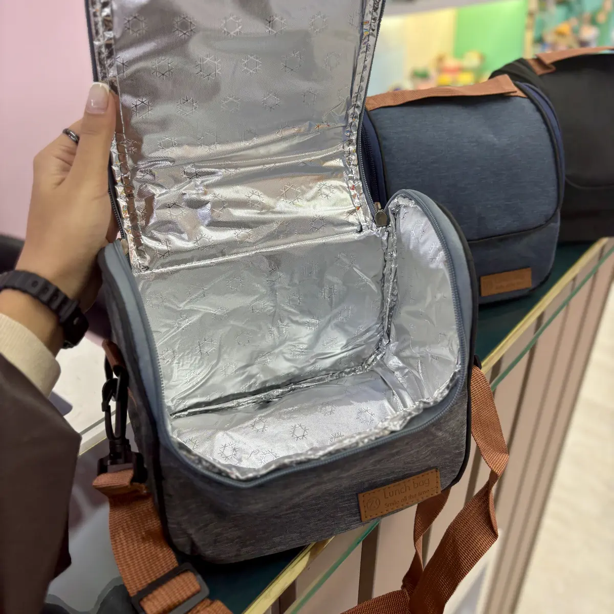 کیف غذا lunch bag زیپ جلو — تصویر ۵