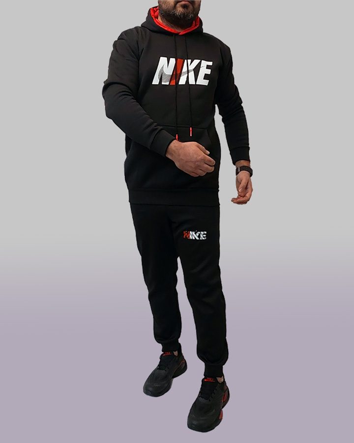 ست هودی شلوار کلاه دار مشکی Nike مدل 1419