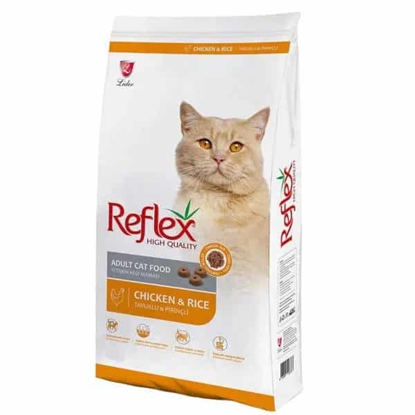 غذای خشک گربه بالغ رفلکس طعم مرغ و برنج وزن 2 کیلوگرم
