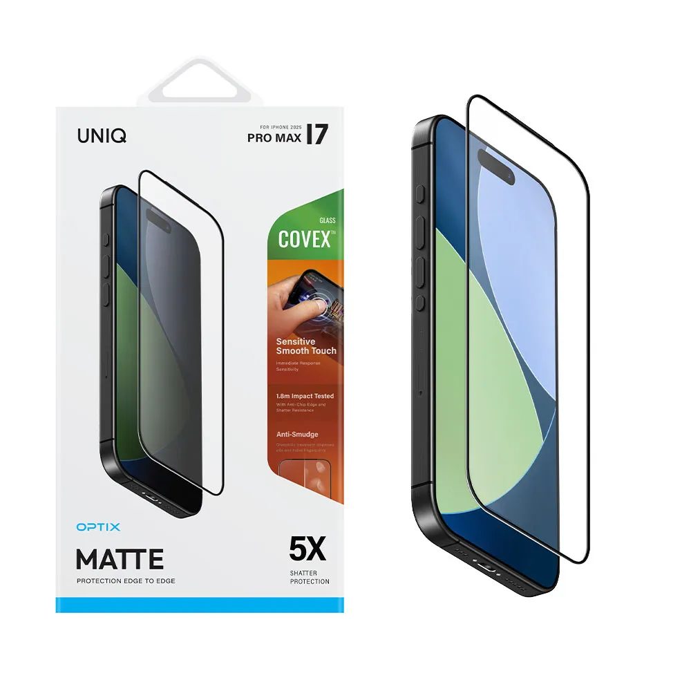 گلس آیفون 17 پرو مکس UNIQ Optix Covex™ Matte