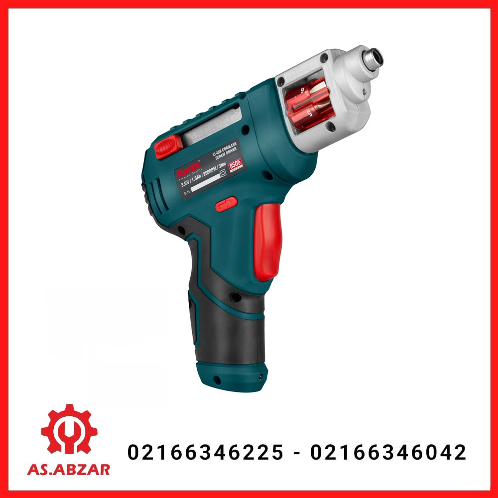 پیچ گوشتی شارژی خشابی 3.6 رونیکس کد 8505