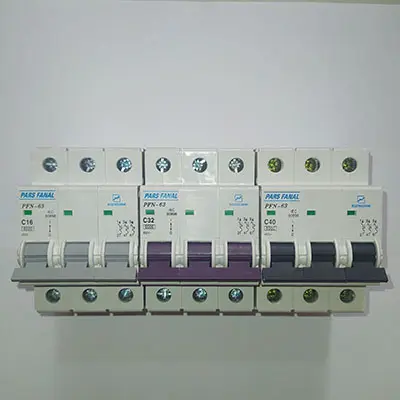 کلید مینیاتوری 40 آمپر چهار پل پارس‌فانال PFN-3P+N-6KA MCB-40A — تصویر ۵