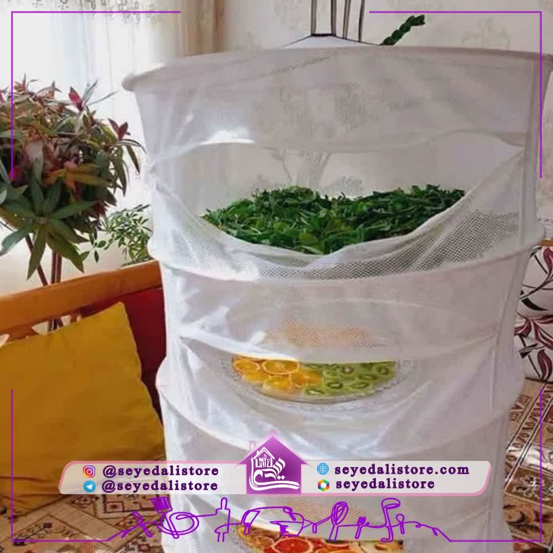 توری میوه خشک کن ۳ طبقه زیپ دار — تصویر ۸