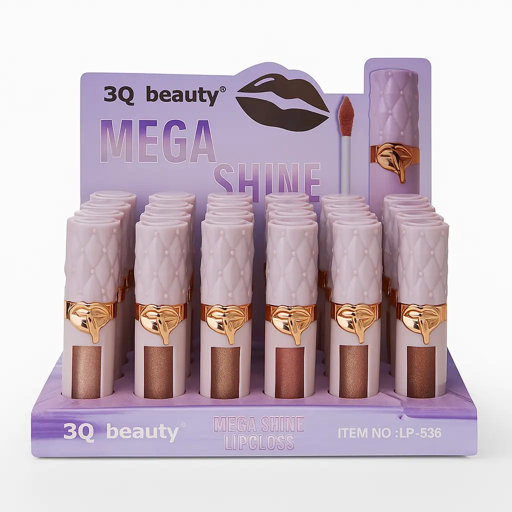 رژلب خیس مدل MEGA SHINE برند 3Q beauty — تصویر ۲