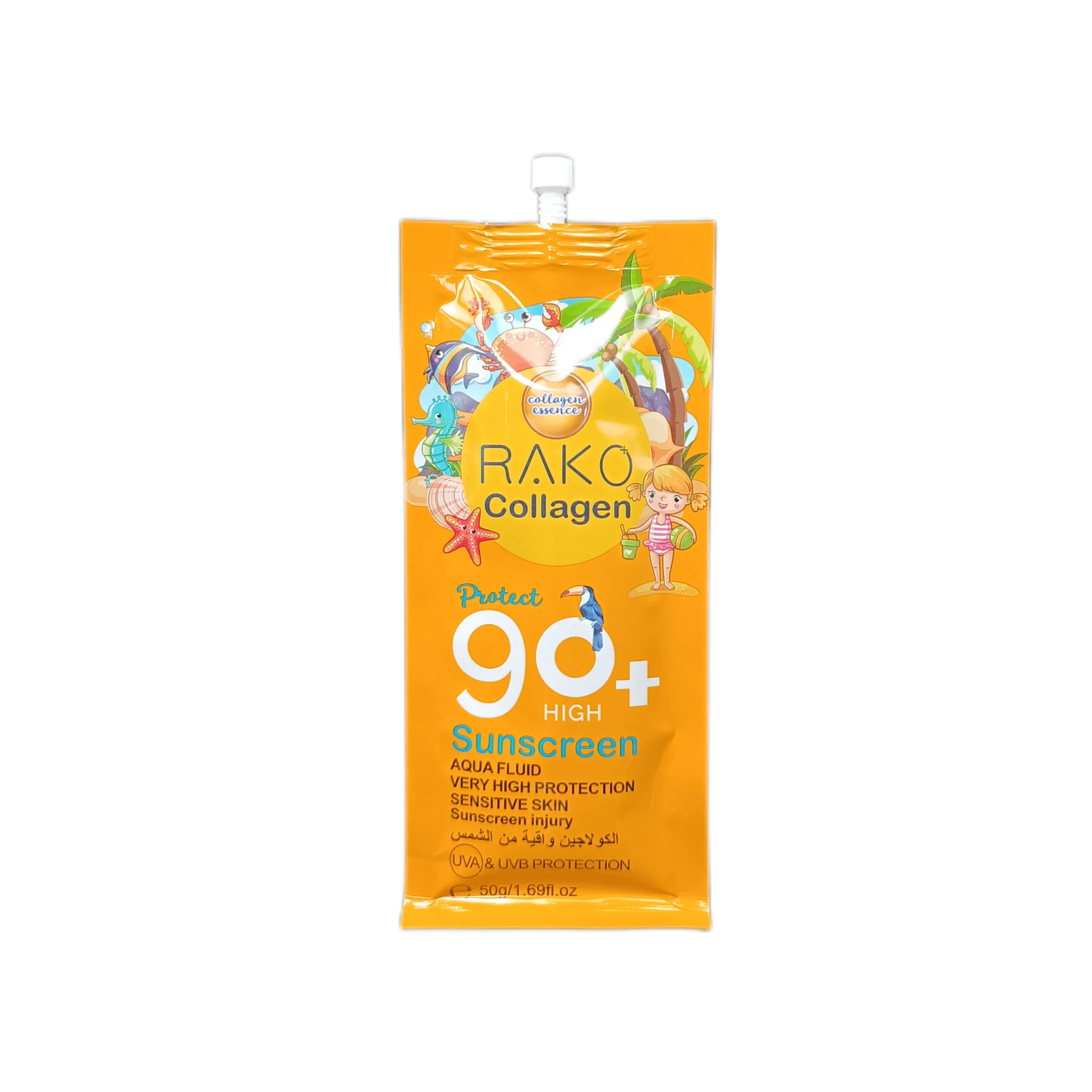 ضدآفتاب ساندیسی صورت و بدن SPF90 راکو | RAKO(سبز) — تصویر ۳