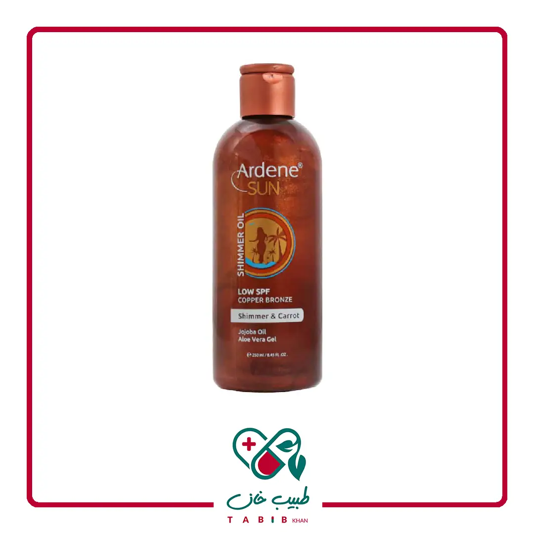 روغن برنزه کننده حاوی اکلیل آردن 250 میلی لیتر/Ardene Shimmer Oil 250 ml — تصویر ۲