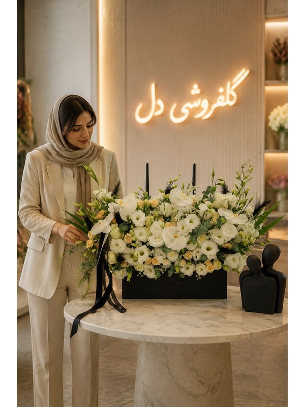 سبد گل تسلیت 86530A