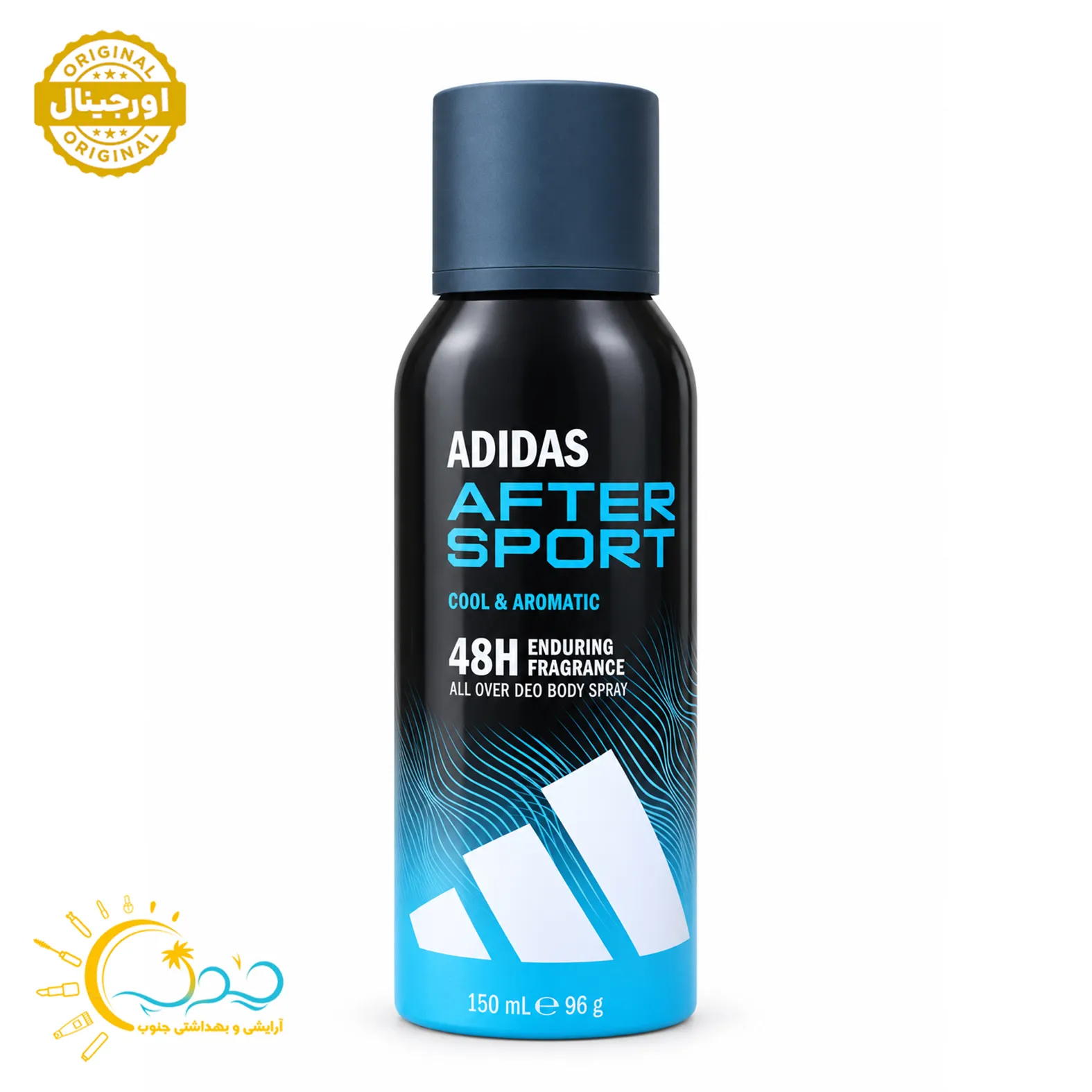 اسپری دئودورانت ضد تعریق آدیداس افتر اسپرت After Sport حجم 150 میل — تصویر ۲