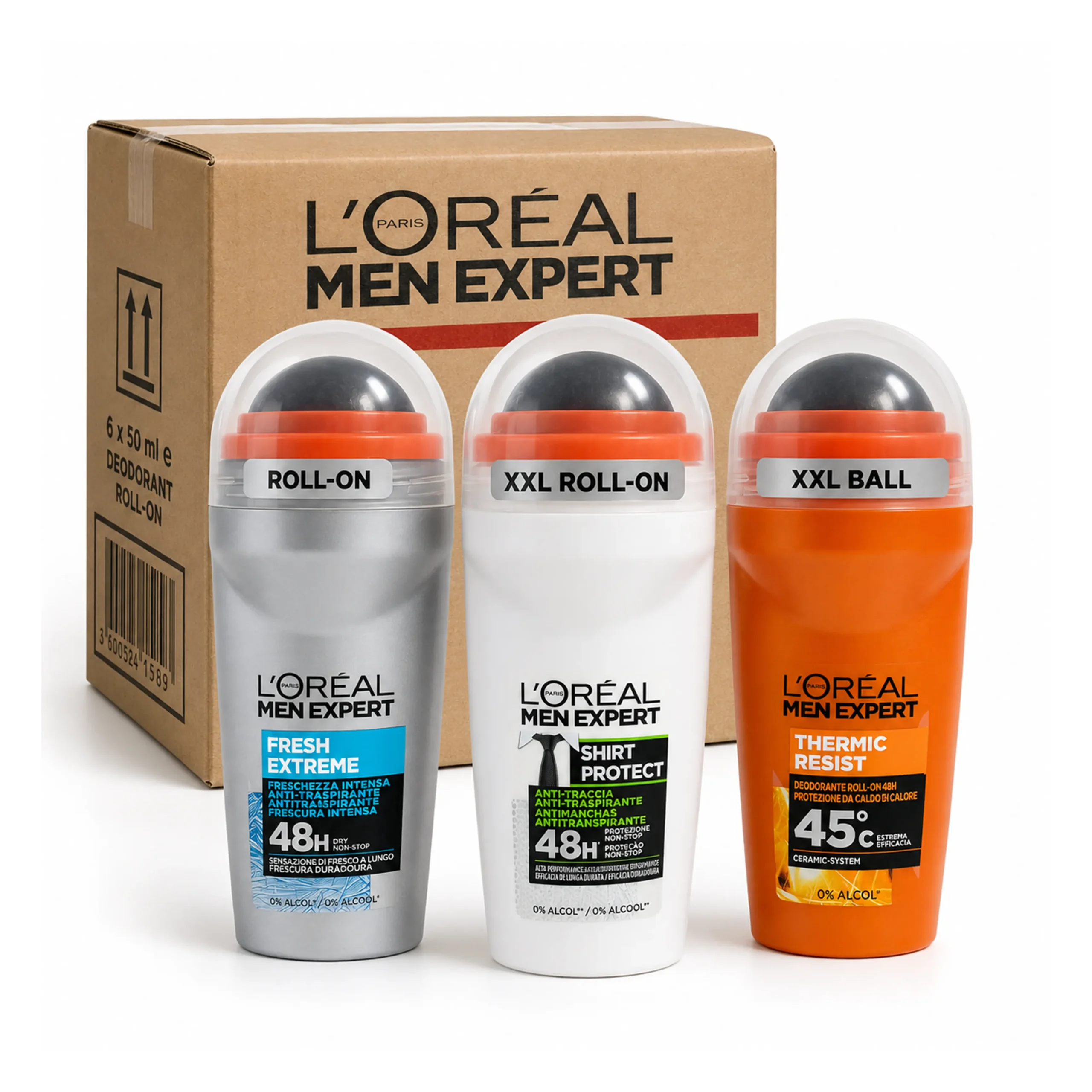مام رول ضدتعریق لورال LOREAL حجم 50 میل | تعداد 12 عدد