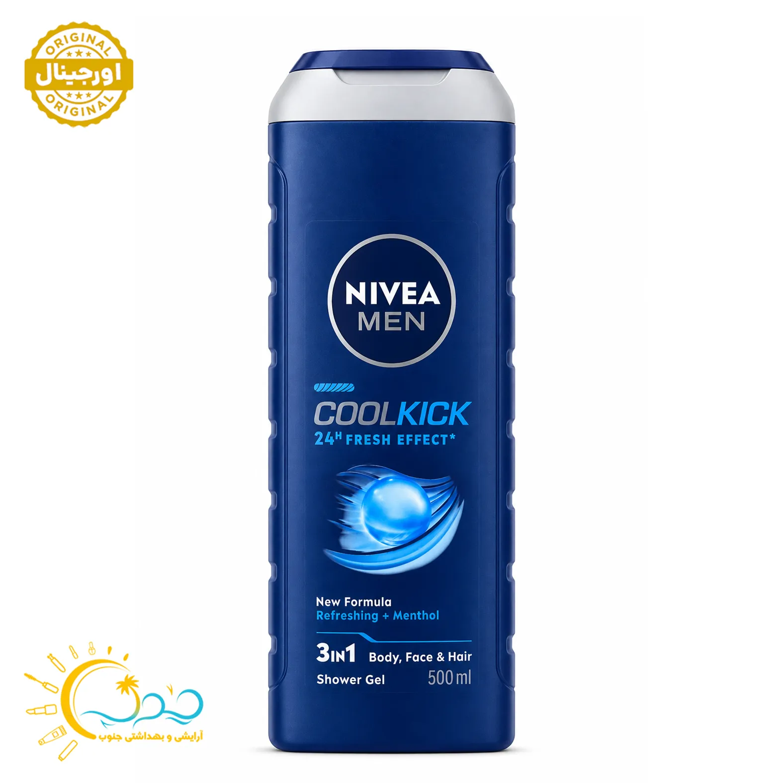 شامپو سر،صورت و بدن مردانه نیوا مدل CoolKick حجم 500 میلی لیتر