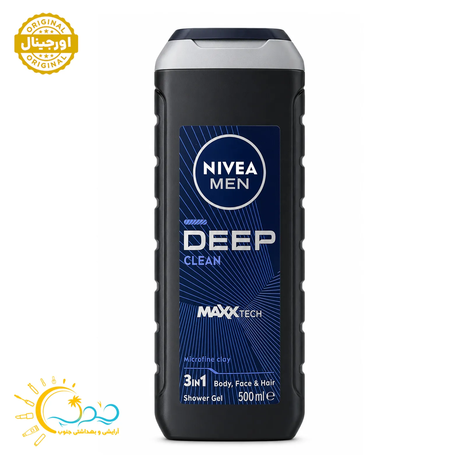 شامپو سر و بدن نیوا NIVEA مدل DEEP CLEAN حجم ۵۰۰ میل