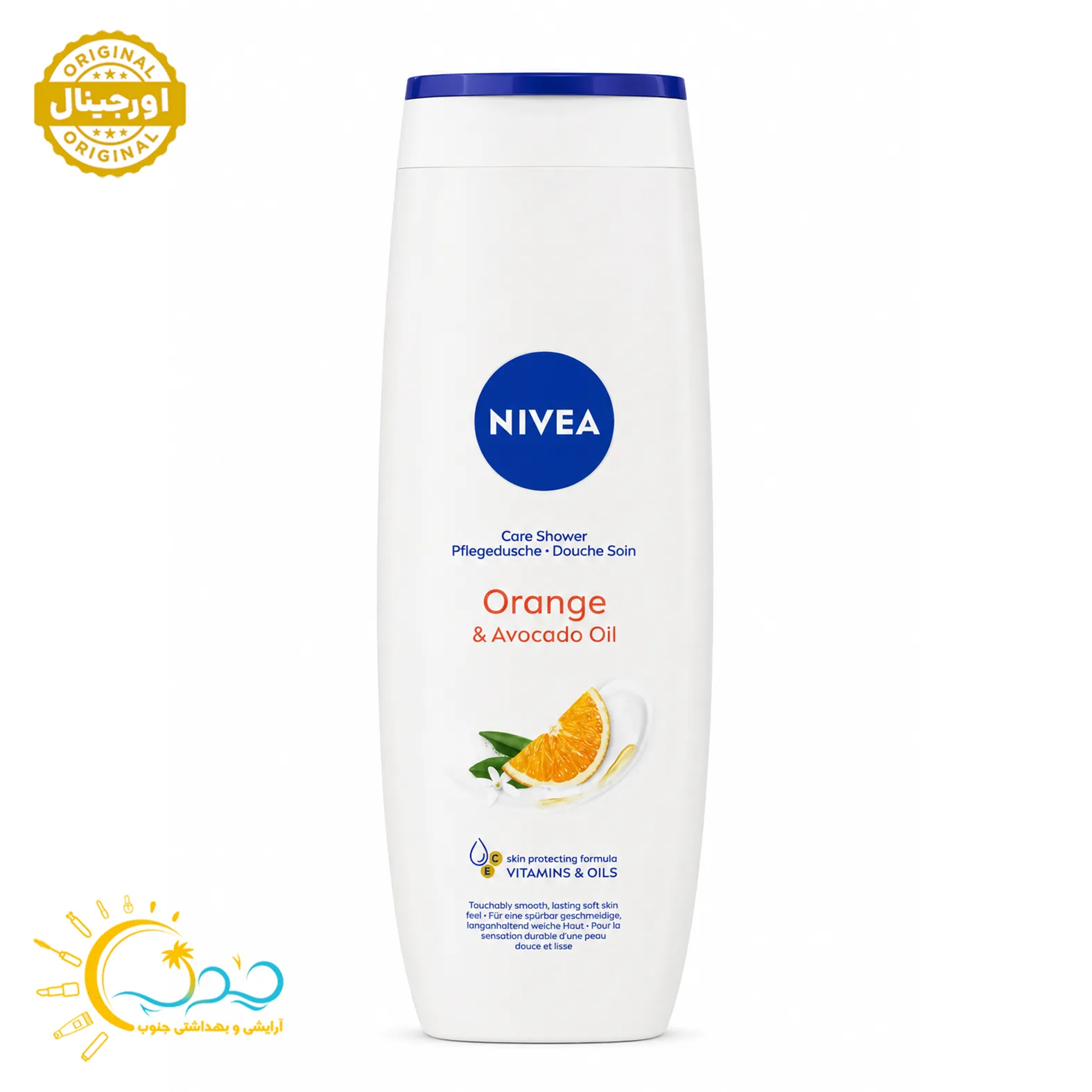 شامپو بدن کرمی نیوآ NIVEA با رایحه پرتقال و روغن آووکادو حجم 500 میل