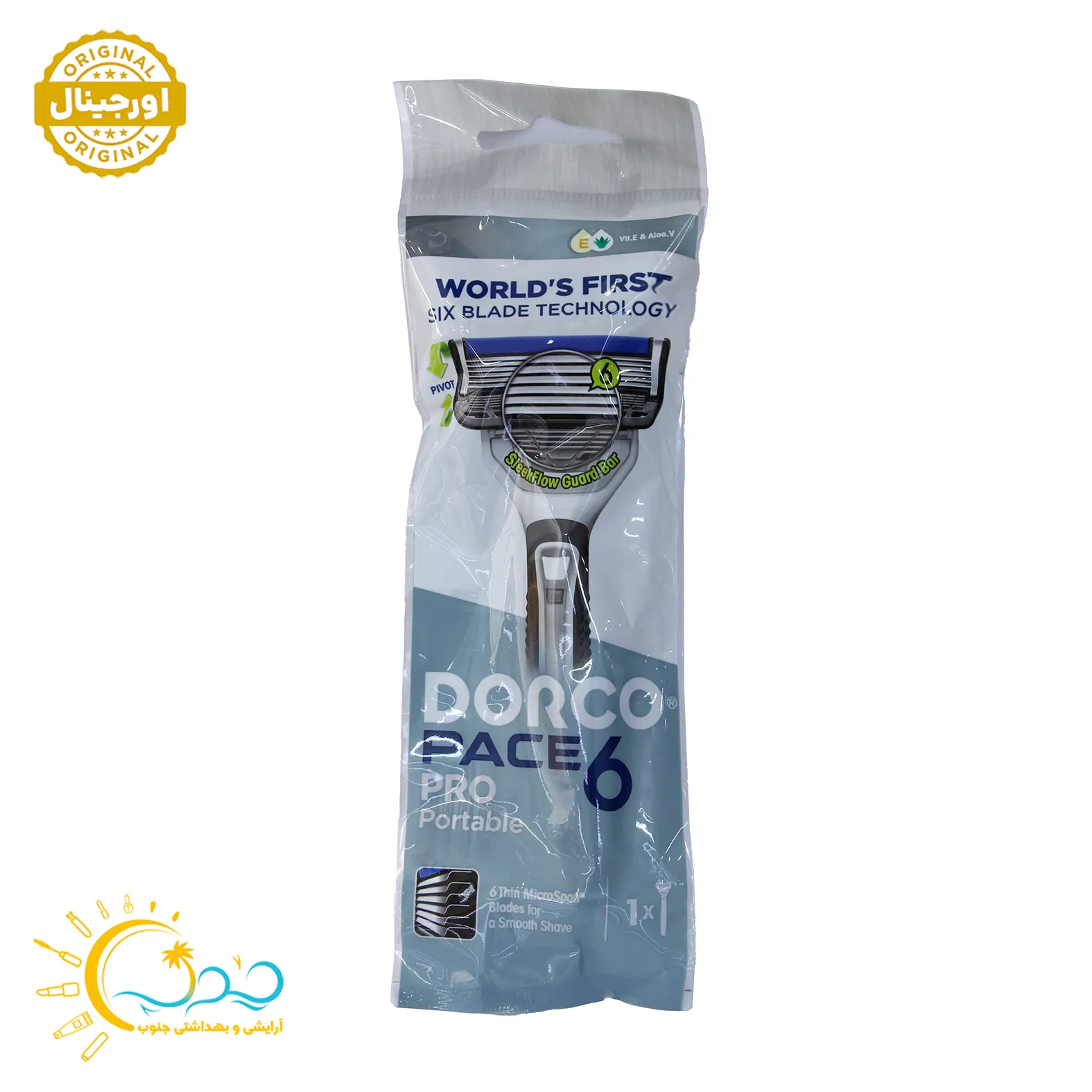 ژیلت ۶لبه پرو دورکو Dorco Pace 6 Pro با مدل استاندارد اورجینال — تصویر ۲