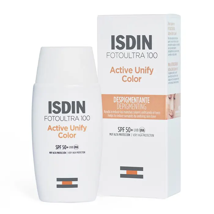 ضد آفتاب ایزدین فوتو اولترا 100 اکتیو یونیفای رنگی اصل 50ml ا FotoUltra 100 ISDIN Spot Prevent SPF 50 Fusion Fluid