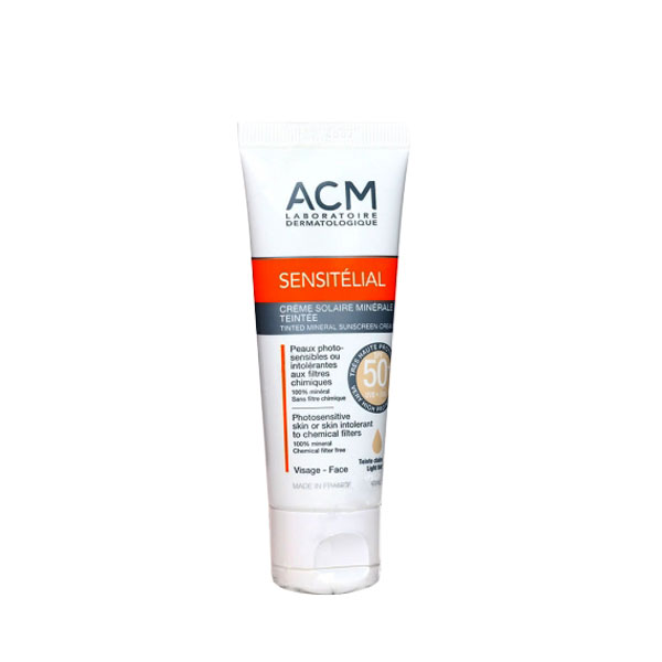 ای سی ام سن سی تلیال کرم ضدآفتاب 50 SPF (در دو رنگ بژتیره و بژ روشن و بدون رنگ)