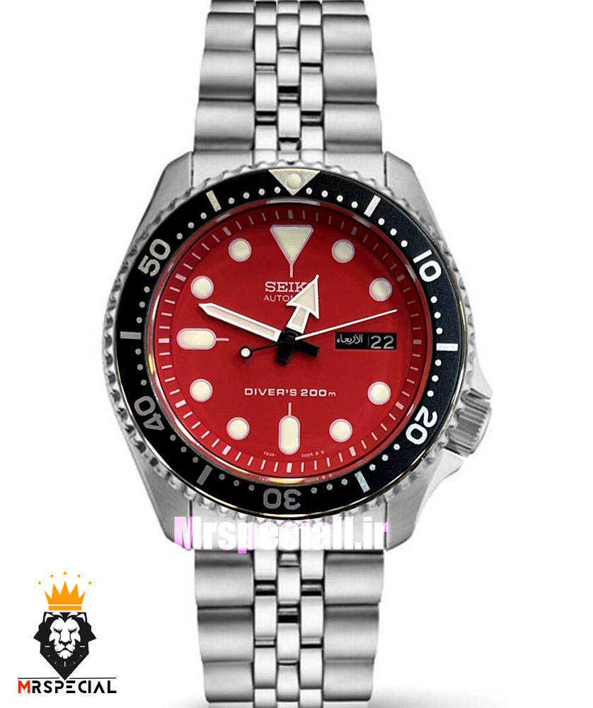 ساعت سیکو 5 مردانه اتوماتیک استیل صفحه قرمز 021395 SEIKO — تصویر ۲