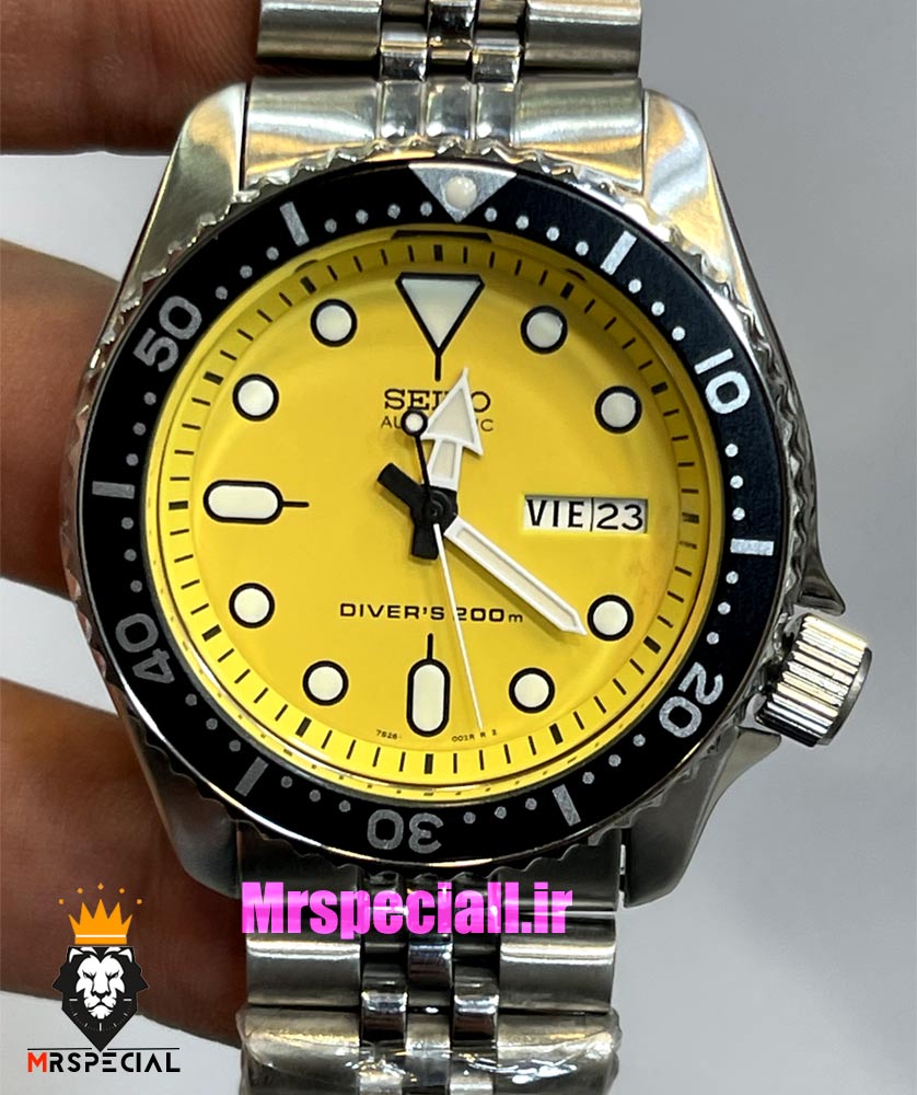 ساعت سیکو 5 مردانه اتوماتیک استیل صفحه زرد 021394 SEIKO — تصویر ۳