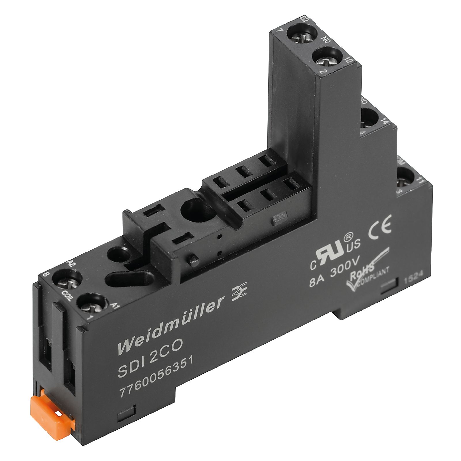 پایه رله دو کنتاکت 8 پین SDI 2CO (برای رله DRI) وایدمولر 7760056351