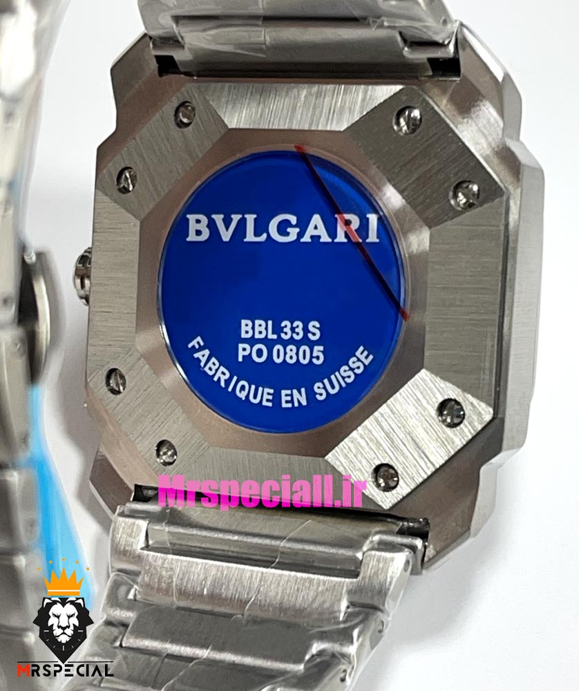 ساعت بولگاری مردانه مدل اکتو کوارتز استیل صفحه ابی BVLGARI Octo 021382 — تصویر ۶