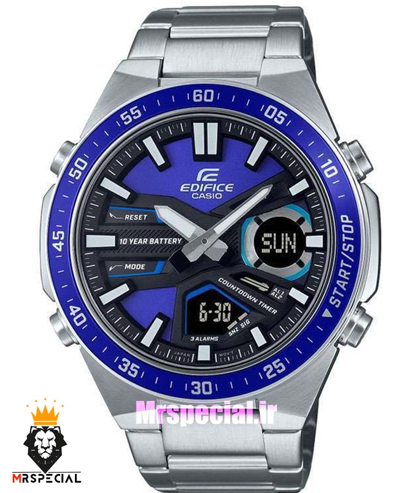 ساعت کاسیو ادیفایس مردانه کرنوگراف استیل صفحه ابی Casio Edifice 021373