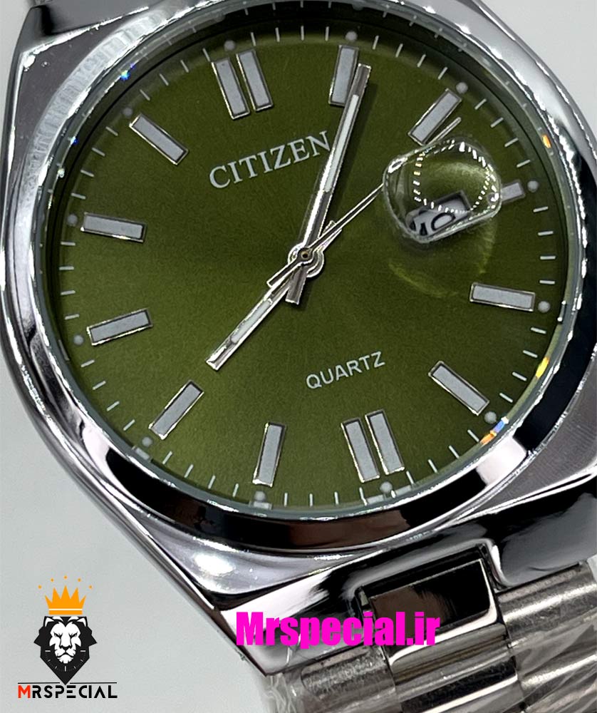 ساعت سیتیزن ست مردانه و زنانه سویوسا کوارتز استیل صفحه سبز 021317 CITIZEN TSUYOSA — تصویر ۵