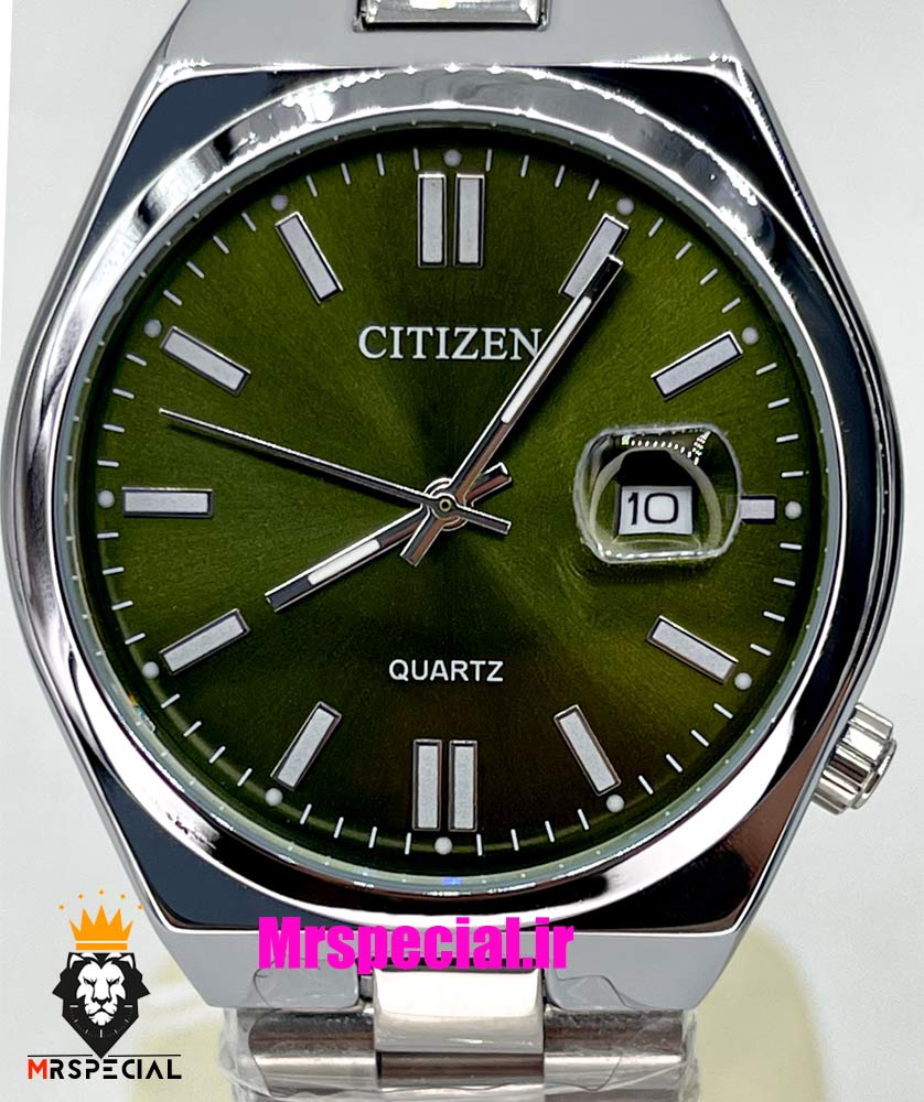 ساعت سیتیزن ست مردانه و زنانه سویوسا کوارتز استیل صفحه سبز 021317 CITIZEN TSUYOSA — تصویر ۶
