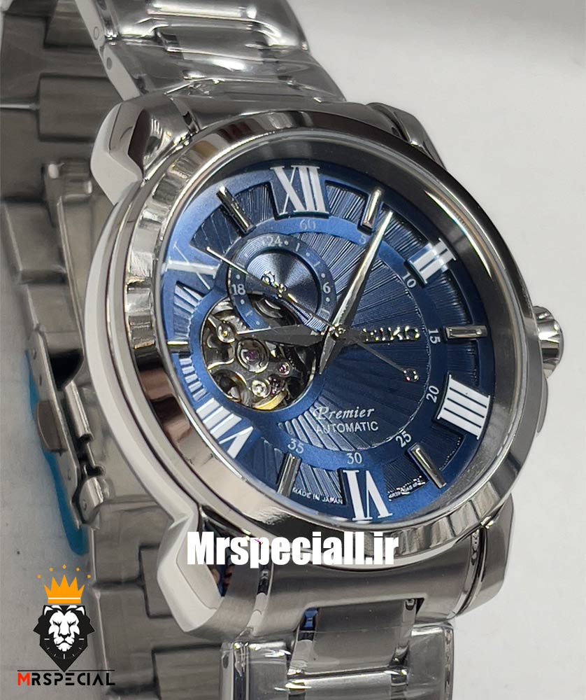 ساعت سیکو مردانه اتوماتیک استیل صفحه ابی 021312 SEIKO PREMIER — تصویر ۵