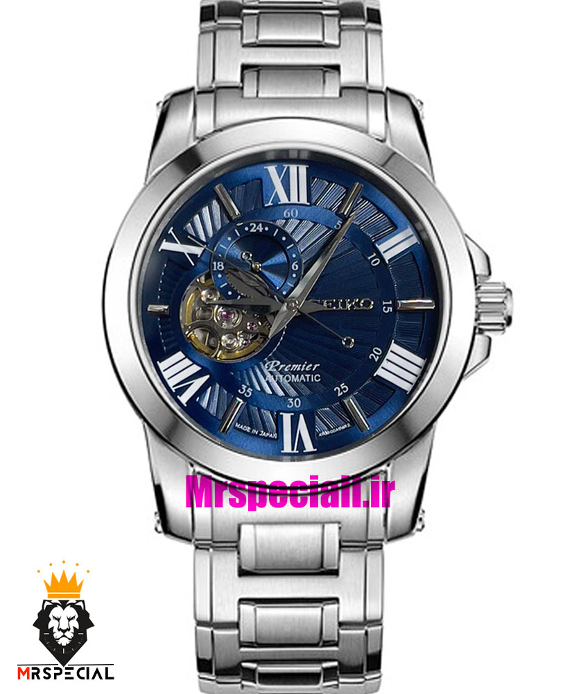 ساعت سیکو مردانه اتوماتیک استیل صفحه ابی 021312 SEIKO PREMIER — تصویر ۲