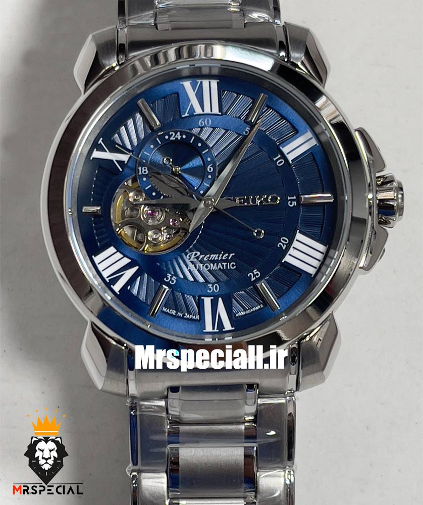 ساعت سیکو مردانه اتوماتیک استیل صفحه ابی 021312 SEIKO PREMIER — تصویر ۳