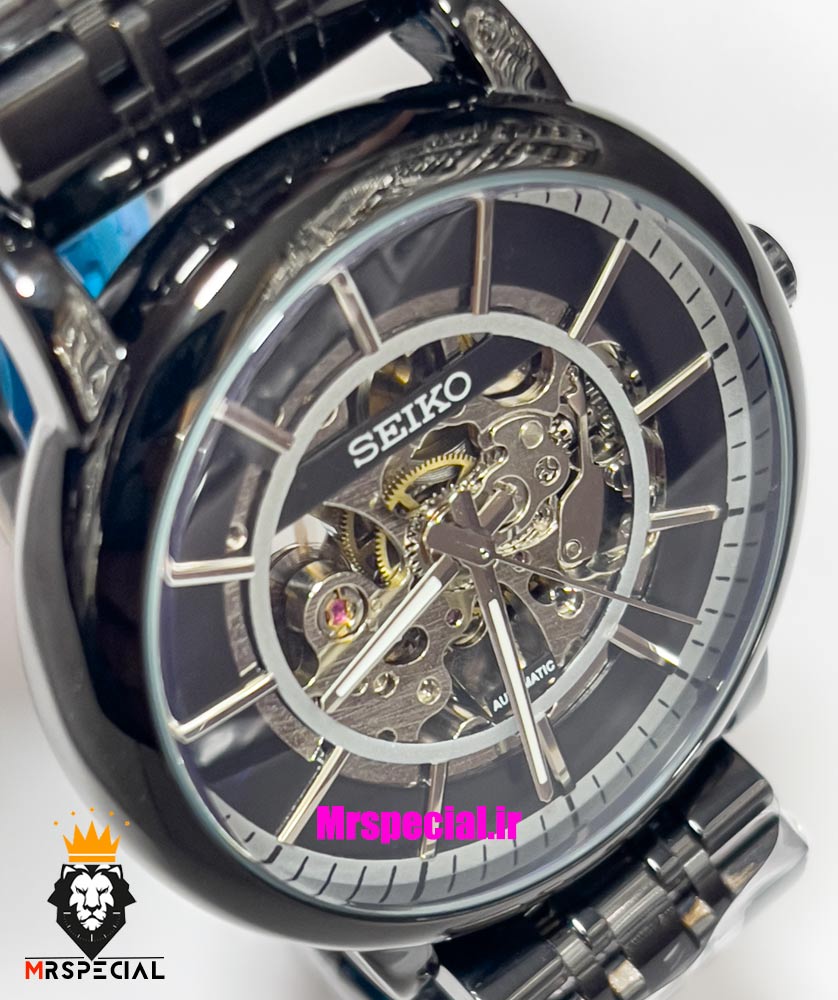 ساعت سیکو مردانه اتوماتیک استیل مشکی صفحه مشکی 021292 SEIKO Automatic — تصویر ۴