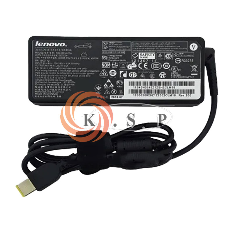 آداپتور لپ تاپ لنوو Adaptor Lenovo 20V 4.5A سر USB