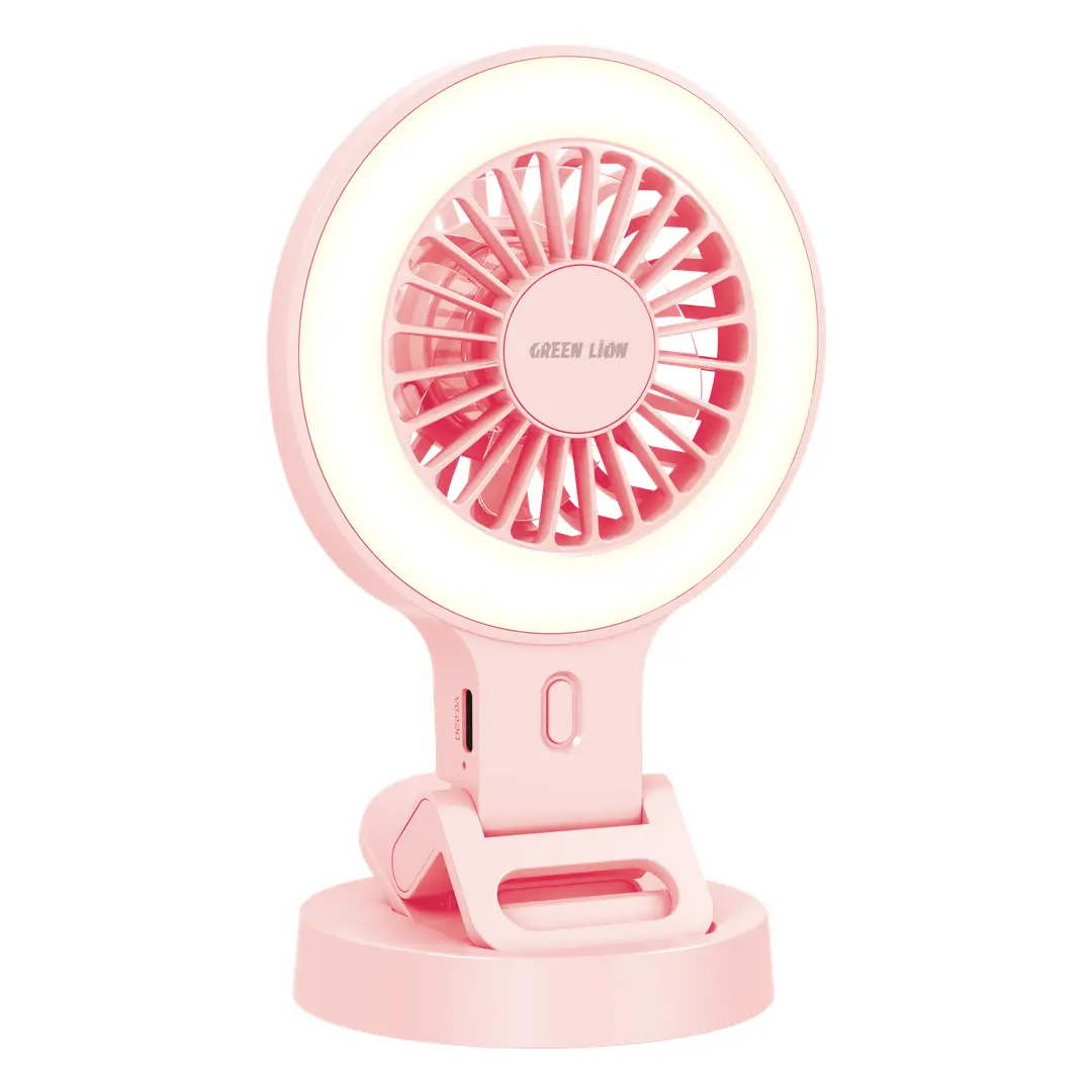 پنکه گیره‌ای شارژی گرین لاین مدل Green Lion Air Glow Clip-On Fan با رینگ لایت — تصویر ۶