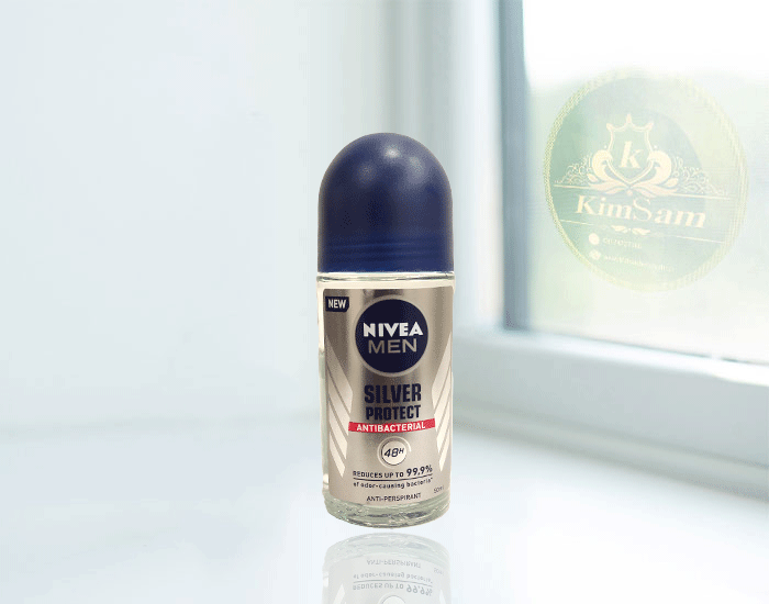 مام رول ضد تعریق مردانه نیوا سیلور پروتکت حجم 50 میل ا Nivea Silver Protect For Men Deodorant Roll-On 50ml