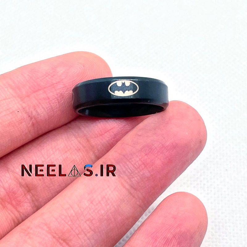 حلقه استیل طرح نماد بتمن Batman — تصویر ۳